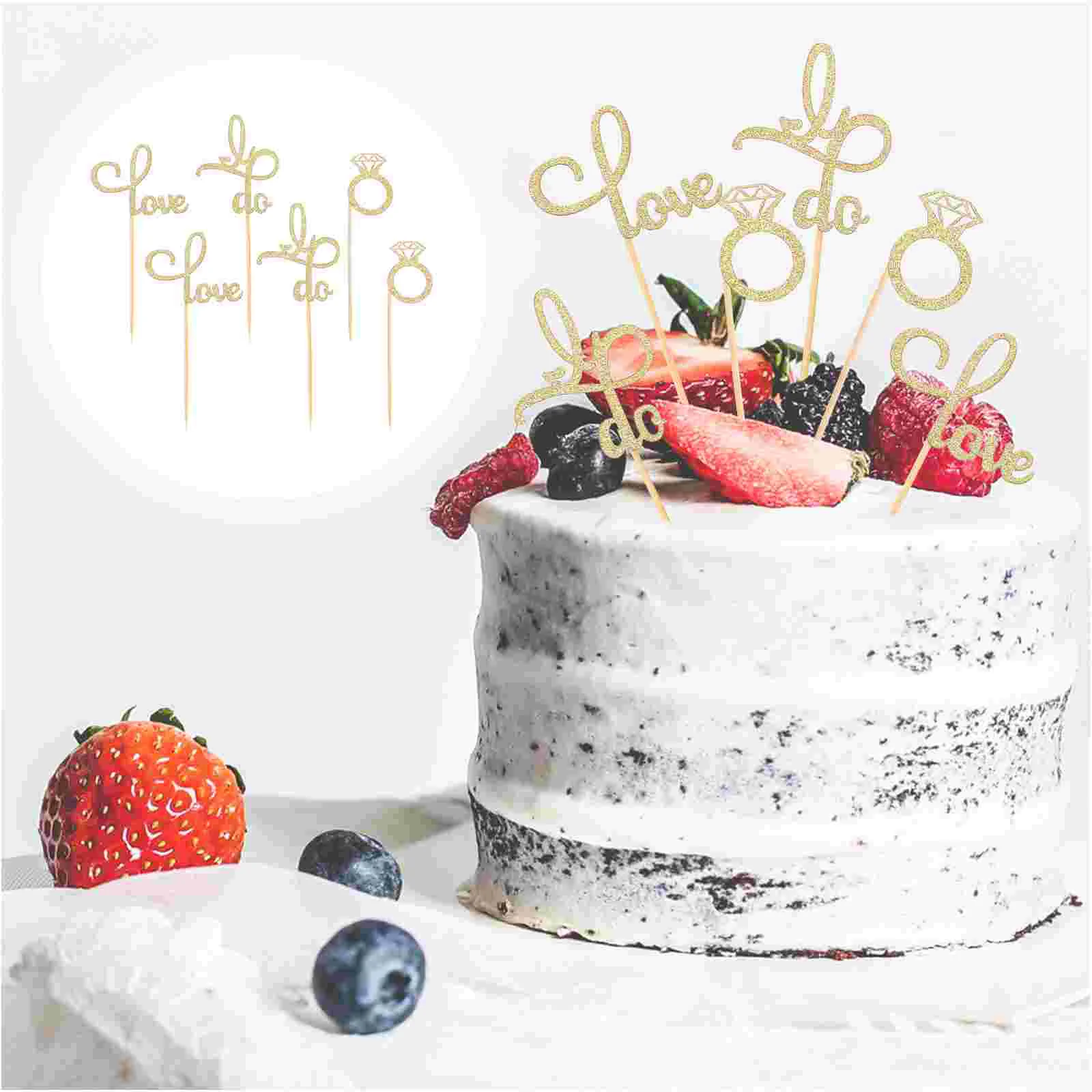 

30 Pcs Romantic Delicate Prime Wedding Topper Decor for Party