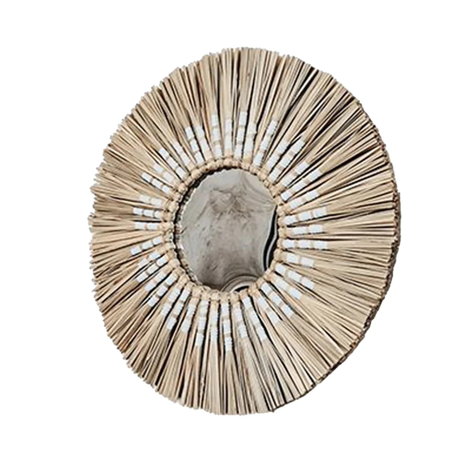 

Round Straw Rope Mirror Makeup Mirror Magnifying Mirrors Vanity Mirror Portable Wall Mounted Cosmetic Mirrors Decor Mirrors