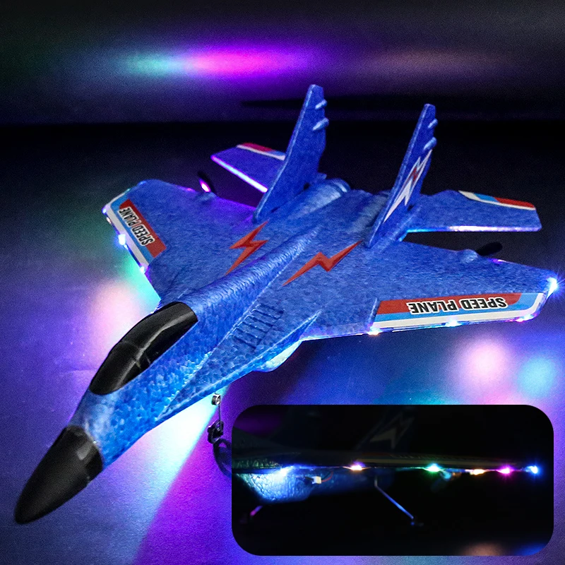 

RC Foam Aircraft MiG-29 2.4G Radio Control Glider With Light Remote Control Fighter Plane Model Drone Toys for Children Boys