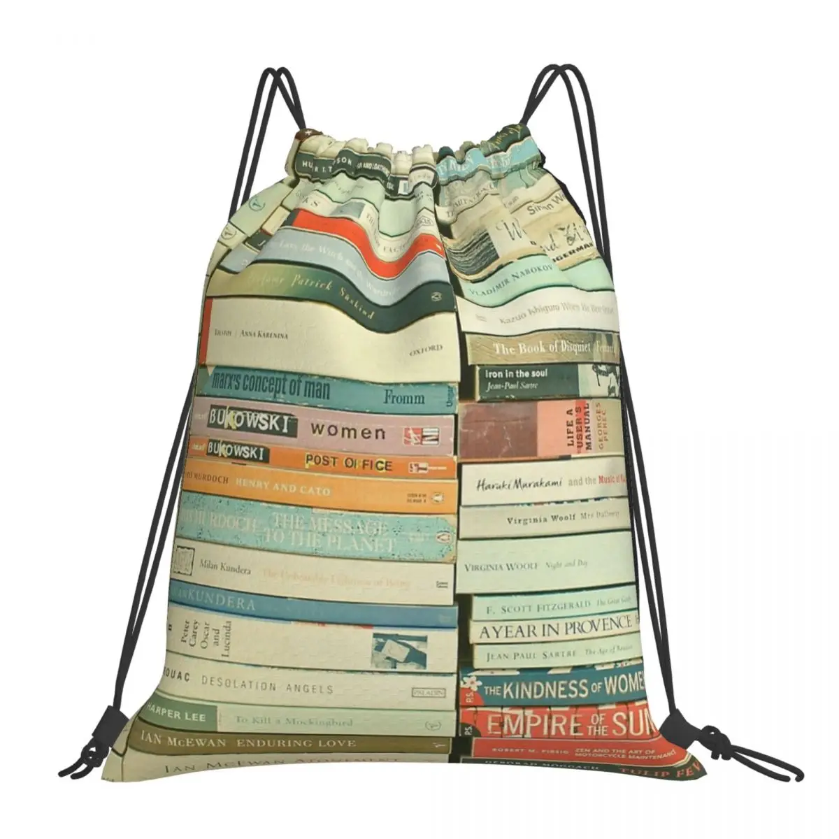 

Bookworm Backpacks Casual Portable Drawstring Bags Drawstring Bundle Pocket Sports Bag Book Bags For Travel School