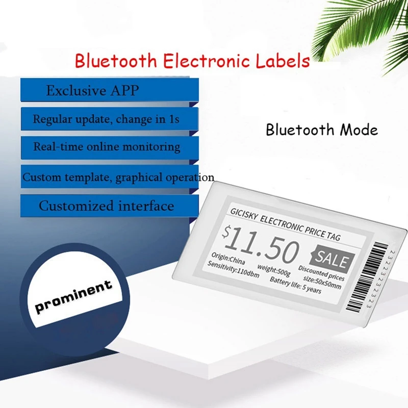 Обновление 2 9 дюймовый экран Eink ценник дисплей полка этикетка Управление по Bluetooth
