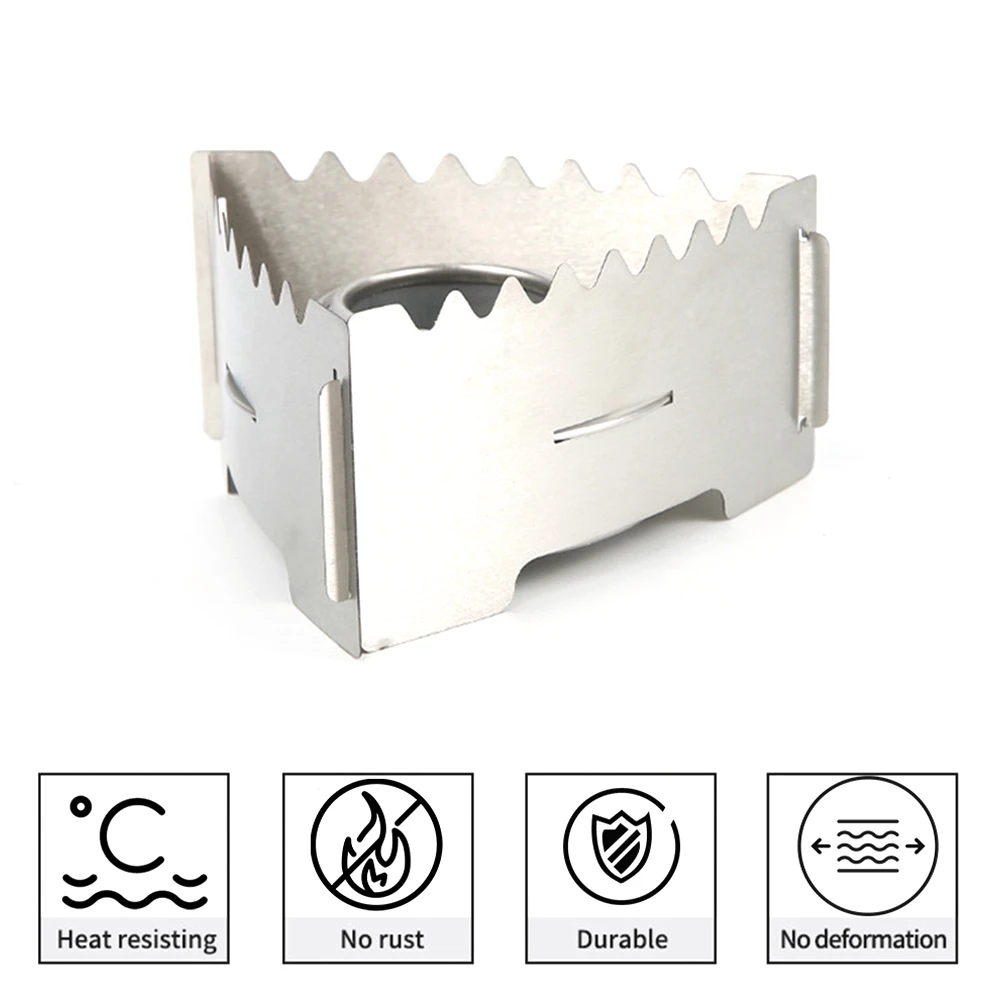 

Уличная спиртовая мини-плита для кухни, духовая плита для кемпинга из нержавеющей стали, ветрозащитная плита для пикника, твердая жидкая пл...