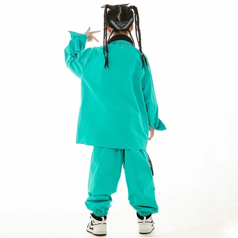 2023 детская одежда в стиле хип-хоп топы с длинным рукавом для девочек пальто синие