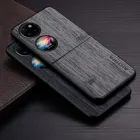 Чехол для Huawei P50, Карманный чехол, бамбуковый деревянный узор, кожаный чехол для телефона, Роскошный чехол для huawei p50, Карманный чехол, чехол