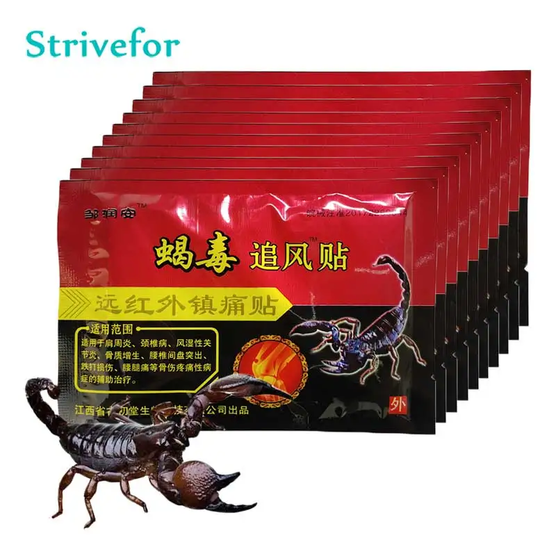 

80pcs Chinese Medical Plaster Scorpion Pain Relief Patches Joint Back Knee Rheumatism Arthritis Sprain Analgesi Sticker AT0090