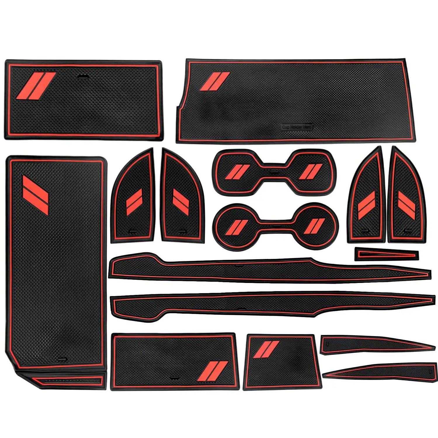 

For Toyota Camry 2018-2021 Interior Non-Slip Anti Dust Cup Holder Inserts, Center Console Liner Mats 16-Piece Set