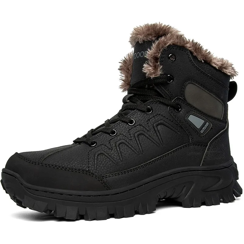 

Winter Brand Men Winter Shoes Snow Boots Waterproof Leather Outdoor Male Army Boots Training Boots Non-slip Warm 2022 New