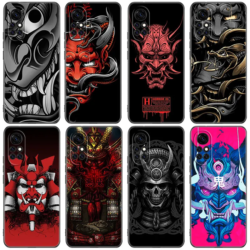 Fashion Samurai Demon Phone Case For Huawei Honor 60 50 Mate 40 30 20 10 Lite Nova 9 8 Pro 7 SE Y60 30S 8i 7i 5T Premium Cover