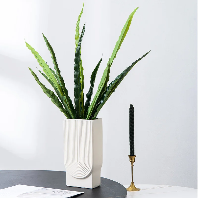 

Nordic modern flower ware Morandi U-shaped ceramic vase soft decoration model room sales front desk Decoration
