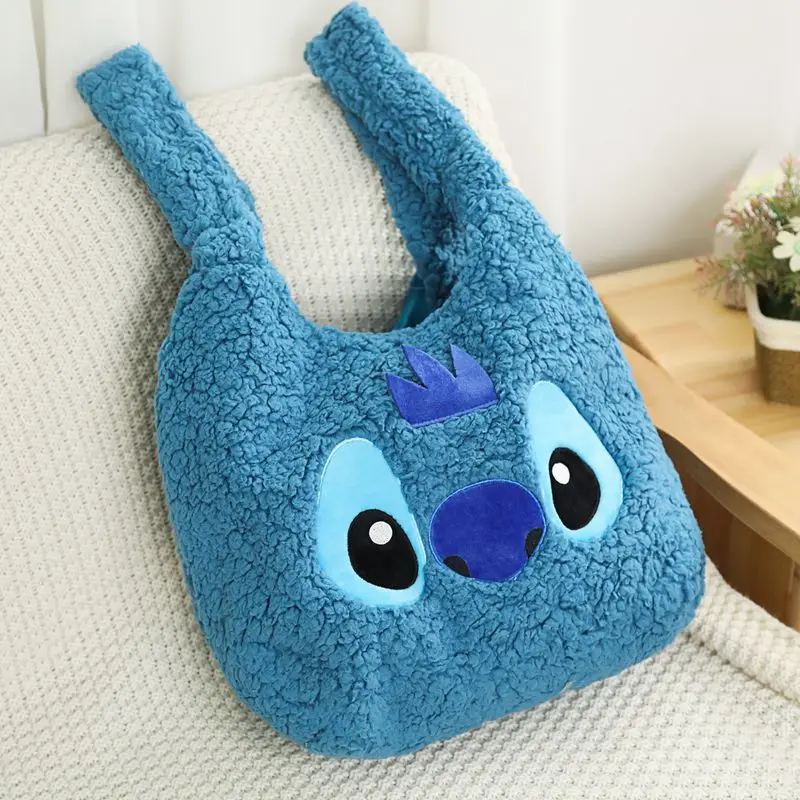 Женская наплечная сумка Disney с Микки Маусом, милая плюшевая Сумочка для девушек, тоут, шоппер с стежками