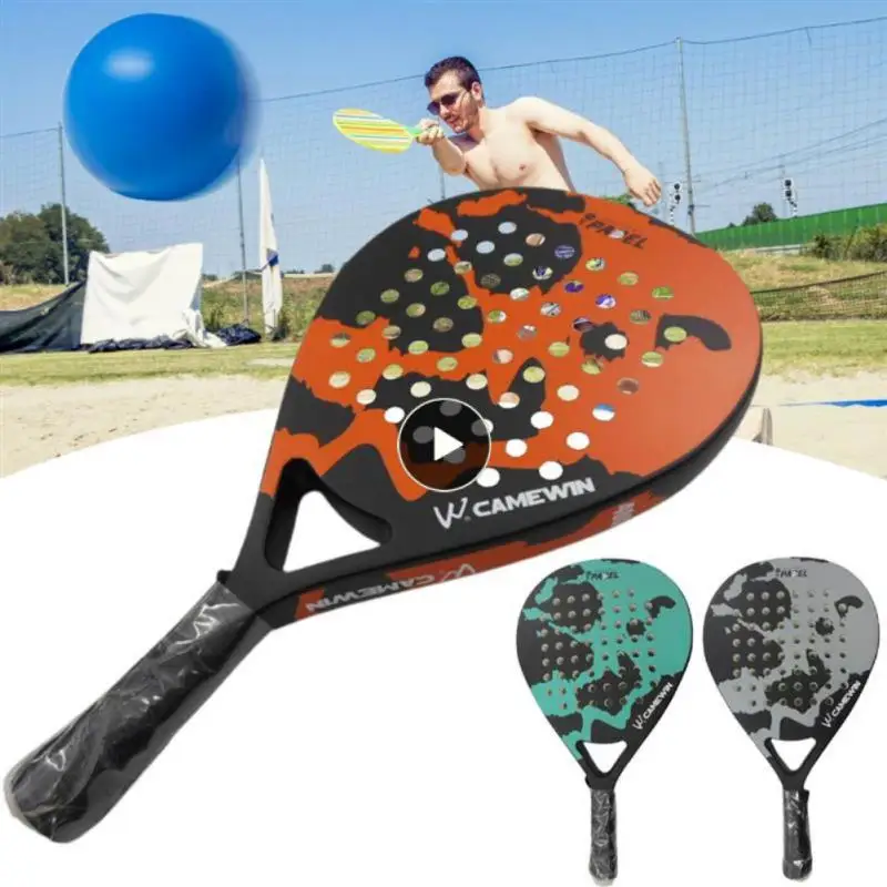 

2021Adult Professional Full Carbon Beach Tennis Paddle Racket EVA Tennis Beach Racket Tennis Racket With Ball Grip Equipment