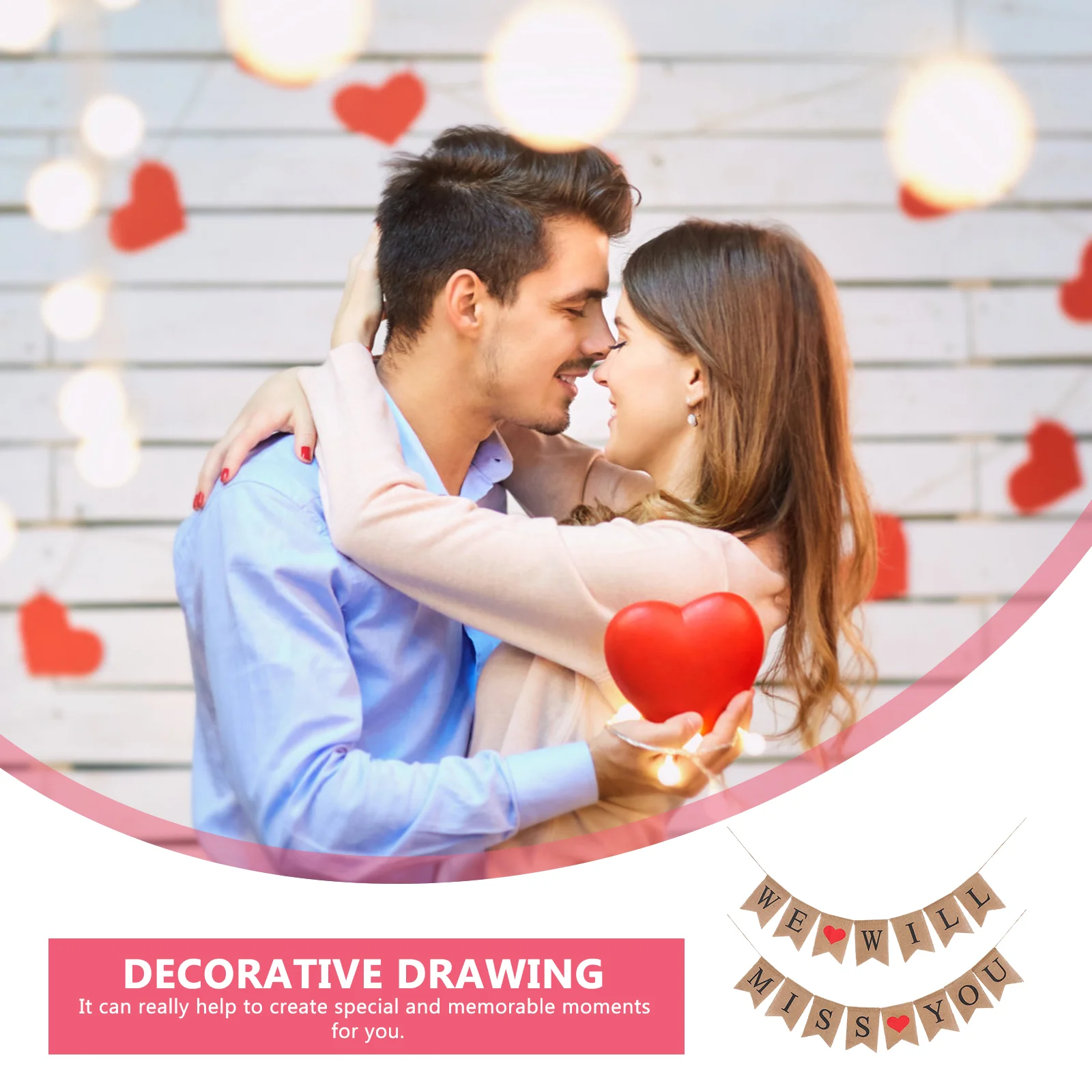 

1 pc Valentine' Day Banner Linen Hanging Banner Goodbye Party Decorations Texas Decorations for Party