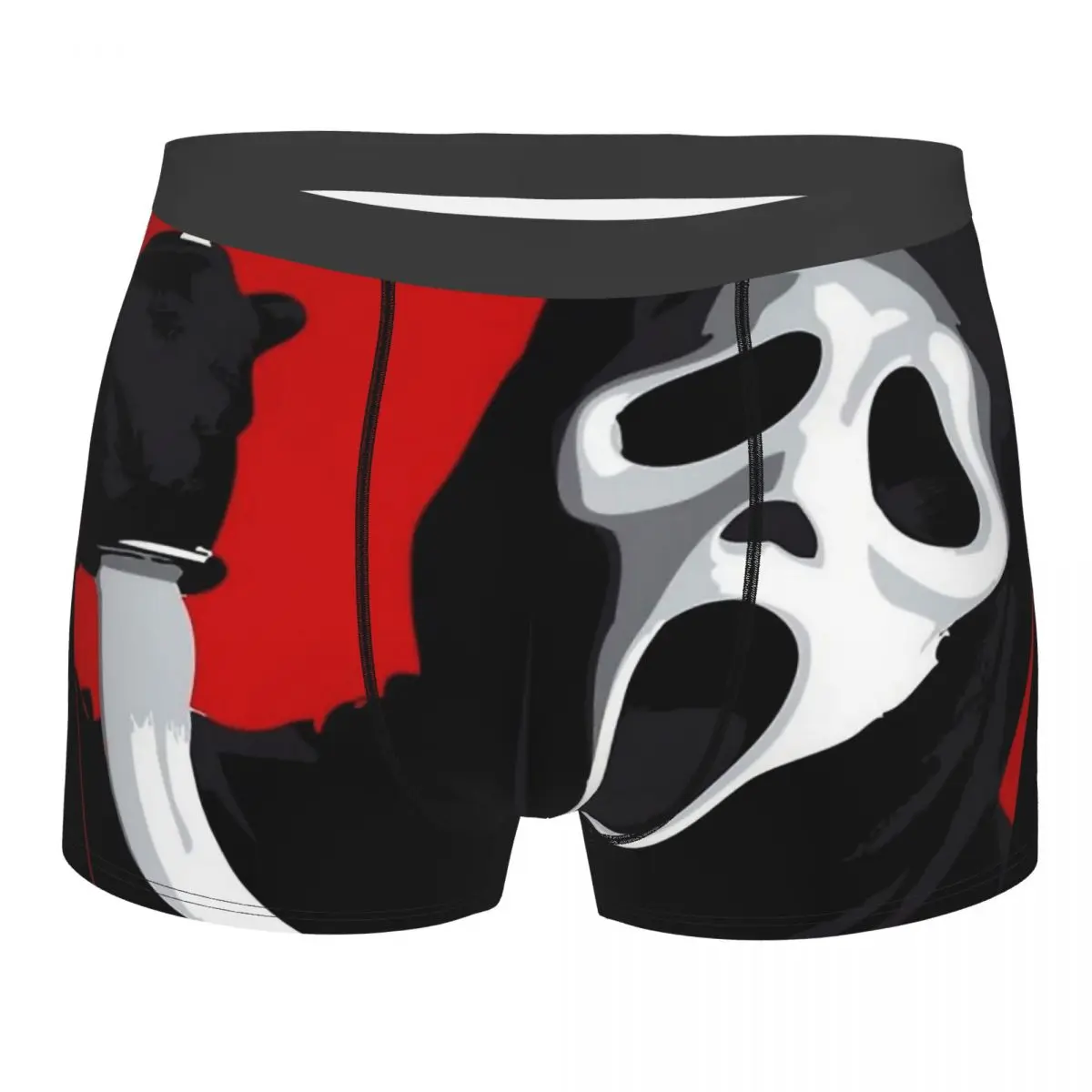 

Art Horror Ghostface Man's Boxer Briefs Scream Sidney Prescott Film Breathable Creative Underwear Print Shorts Birthday Gifts