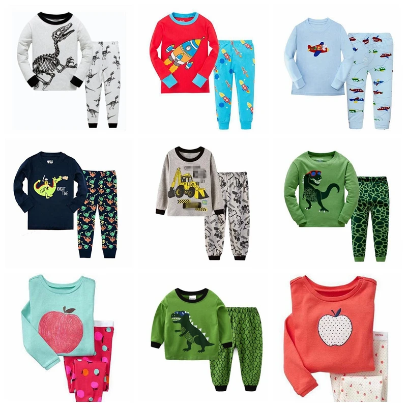 Новые весенние пижамные костюмы для девочек хлопковые детские пижамы одежда сна