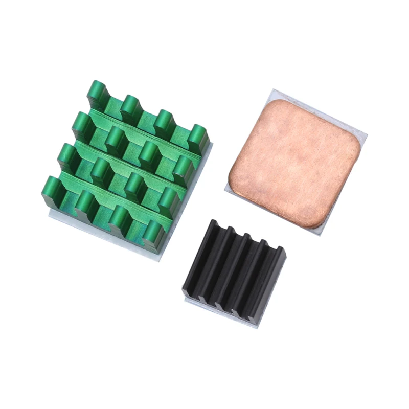 

3Pcs Aluminum Heat Sink for w/ Copper Cooling Sinks for Raspberry Pi 3/2 Model B