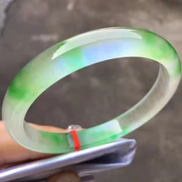 Top Real Myanmar emerald bangles Class Ice transparent green Color matching jade bangle jade bangle give women gift Fine jewelry