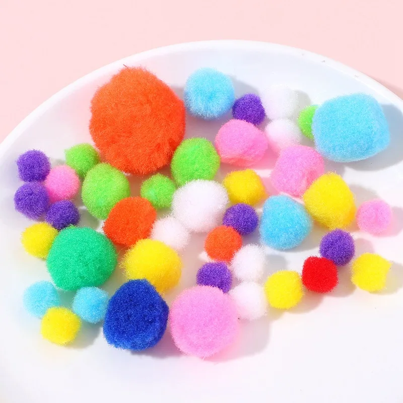10-30 мм меховые шарики с помпонами пушистые мягкие помпоны разноцветные меховой