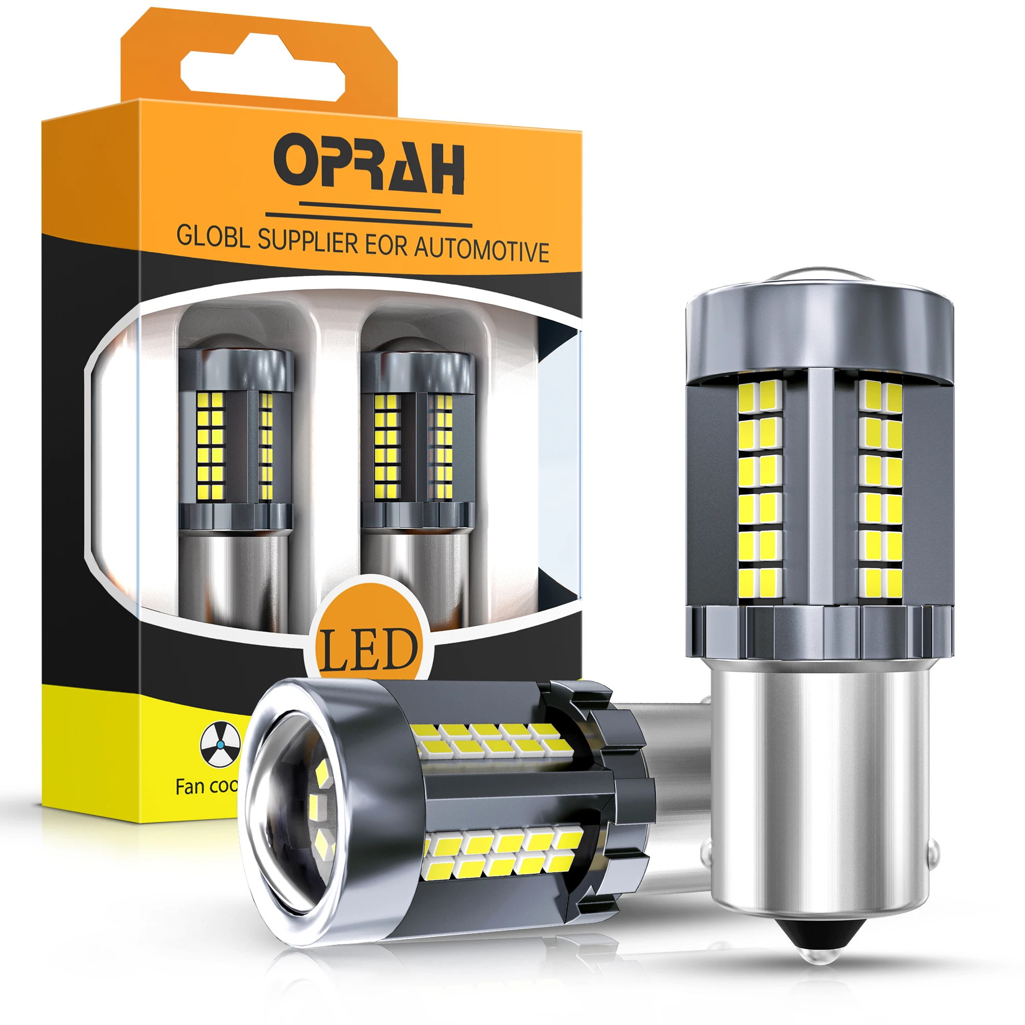 2 шт. Oprah Super Bright Car Light PY21W P21W LED 1156 1157 BAY15D P21/5W Canbus Поворотник 2016SMD Без ошибок