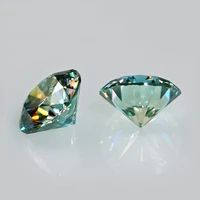 boeycjr 0 511 523ct round brilliant vvs1 blue moissanite diamond loose bead jewelry accessories