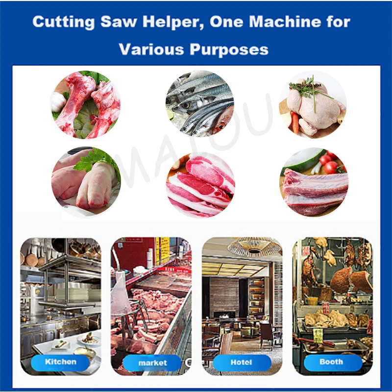 Настольная машина для распиловки костей 850 Вт резки замороженного мяса