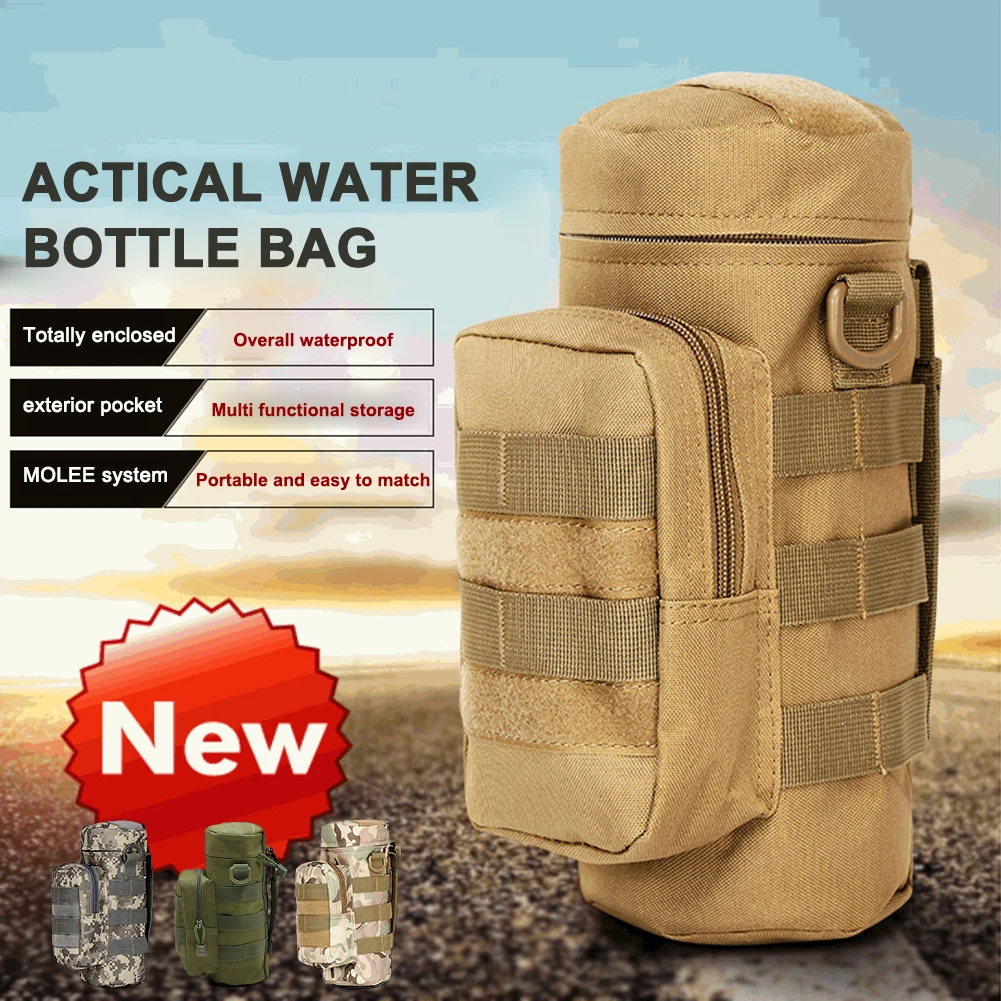 

Portable Water Bottle Holder Pouch Supplies for Outdoor Travel Hiking Hunting Multifunctional Waterproof Travel Kettle Bag