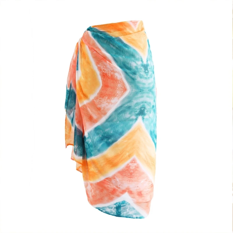 

Sexy Beach-Sarong-Pareo for Womens Long Floral Print Swimsuit Cover-Ups Casual Chiffon Side Tie Wrap Skirt for Swimwear