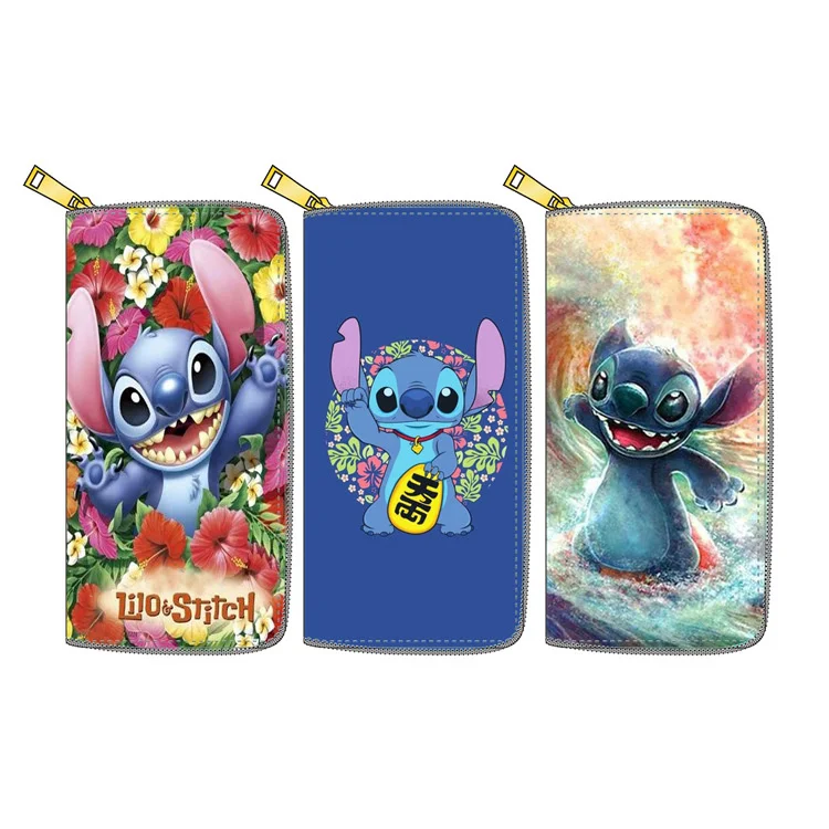 

Disney Card Bag Stitch Long Wallet Clutch Cartoon Girl Boy Coin Purse Mickey Card Holder