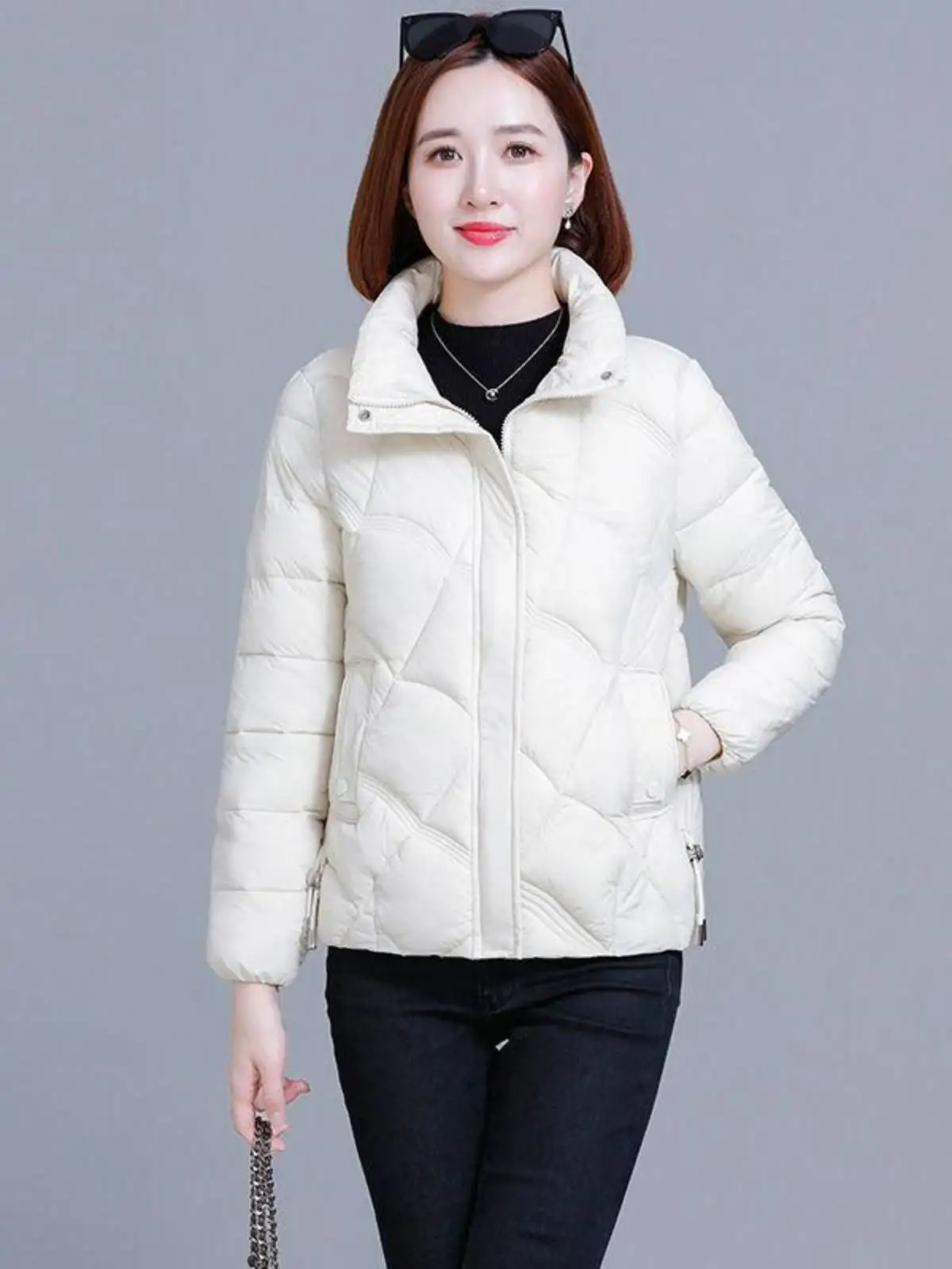 Women's Cotton-Padded Jacket Short 2024 Korean Sle New Coat Fashion Thickened Warm Stand...