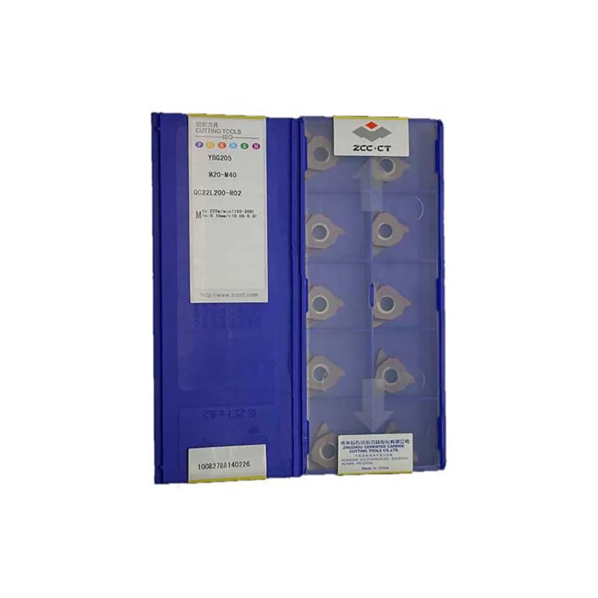 

ZCC CT 100% Original QC22L200 QC22L150 QC22L250 QC22L280 QC22L300 QC22L350 QC22L400 R02 YBG205 Grooving Tool Carbide Inserts
