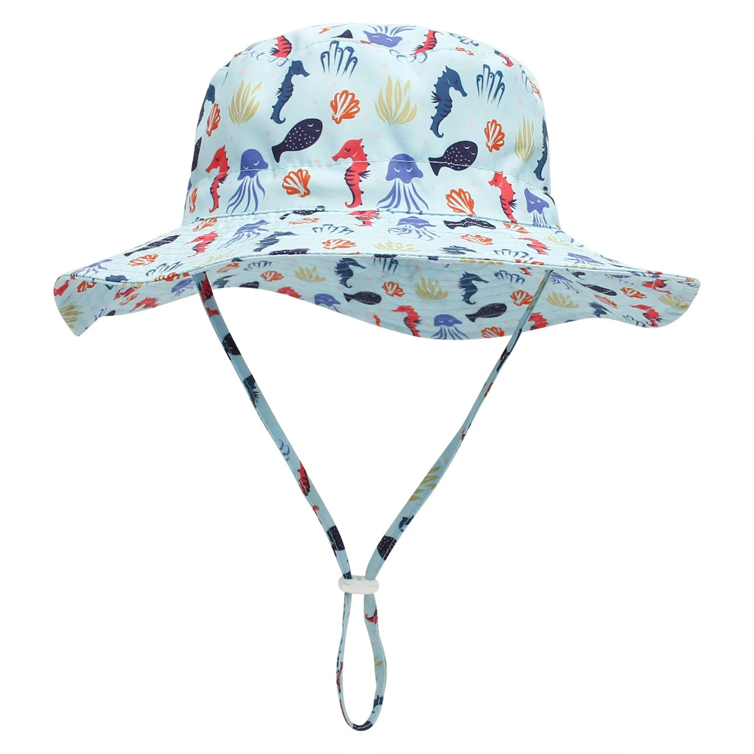 

Foliumphotiniae Children's Sunscreen Neck Sun Hat Windproof Rope Large Brim Breathable Beach Outdoor Summer