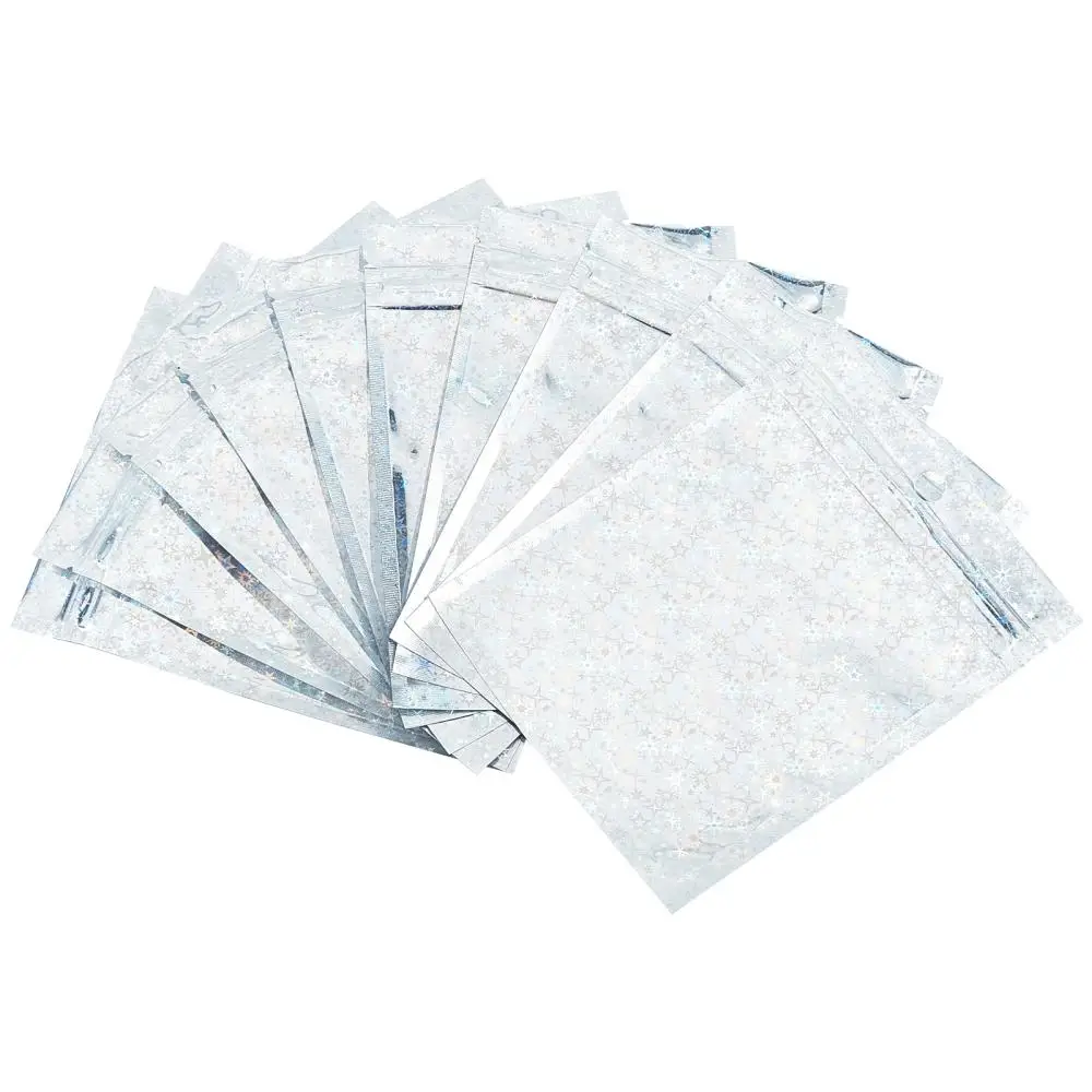 

120Pcs Star Pattern Resealable Bags Clear Laser Plastic Zip Lock Bag Snack Coffee Beans Storage Party Gift Packaging Pouches