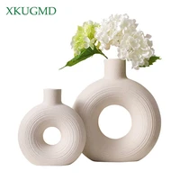 nordic ceramic vase matte dry flower pot hydroponic container interior decoration office living room bedroom home ornament