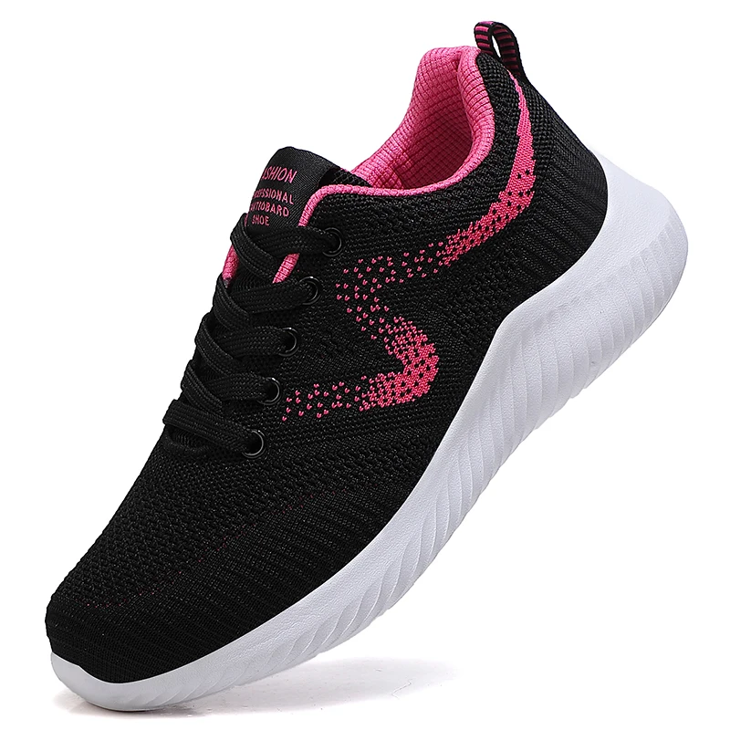 

New Fashion Weave Women's Vulcanize Shoes Casual Light Breathable Air Mesh Women Sneakers Outdoor Walking Lace Up Women's Shoes