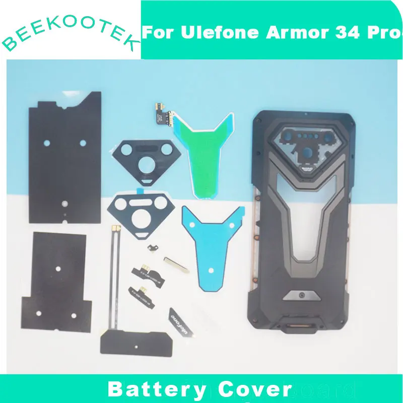 Фото Новая оригинальная крышка батарейного отсека Ulefone Armor 34 Pro, задняя крышка объектива камеры, светильник для кемпинга, NFC-антенна для телефона Ulefone Armor 34 Pro №1