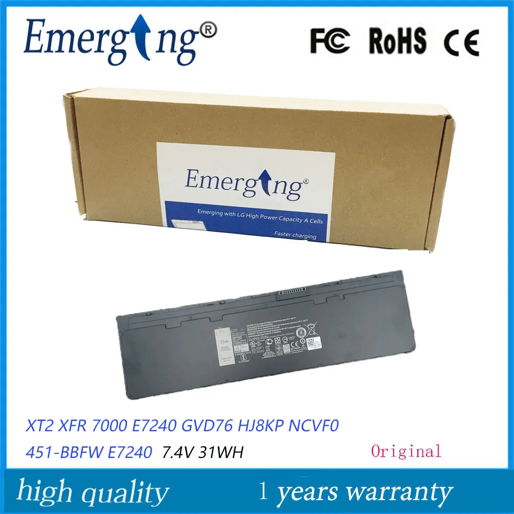 Аккумулятор GVD76 для ноутбука Dell XT2 XFR 7,4 E7240 HJ8KP NCVF0 451-BBFW, 7000 в, 31 Вт/ч