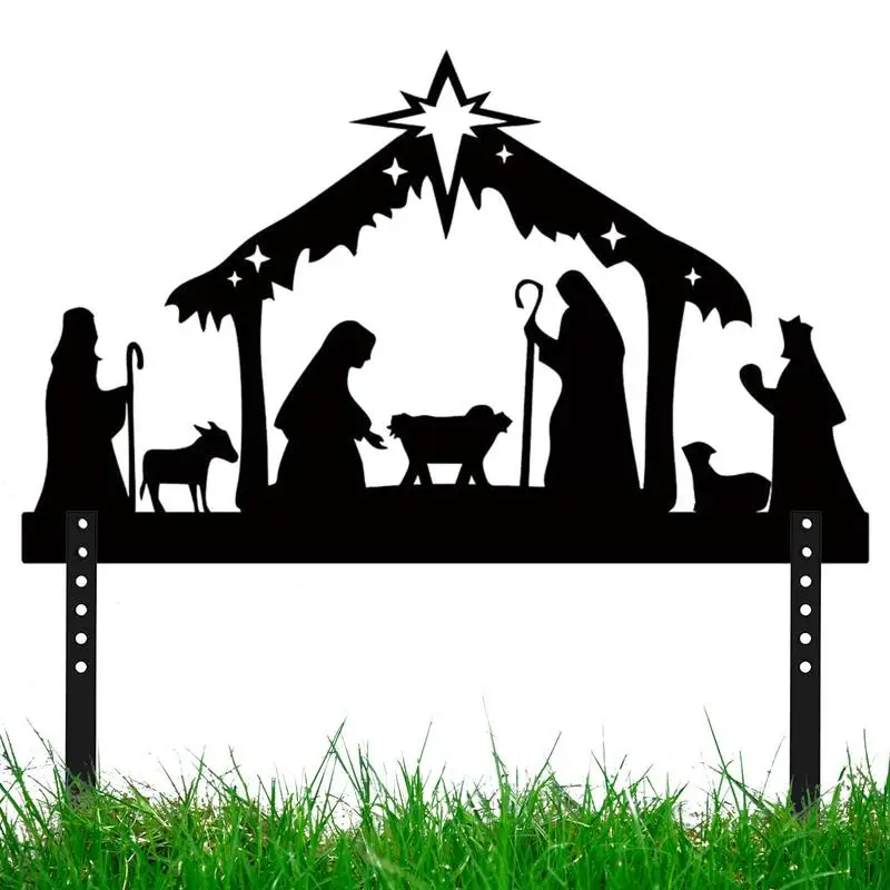 

Nativity Scene For Yards Outdoor Nativity Scene Metal Silhouette Family Nativity Yard Sign Weather Resistant Christmas Decor
