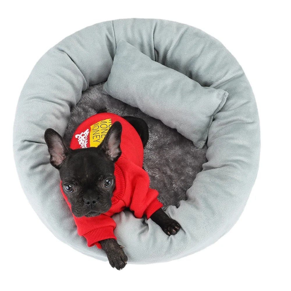 

High Quality Dog Cat Nest Net Red Egg Tart Pet Nest Crystal Super Soft Winter Warm Indoor Pet Mat Bed Dog Supplies