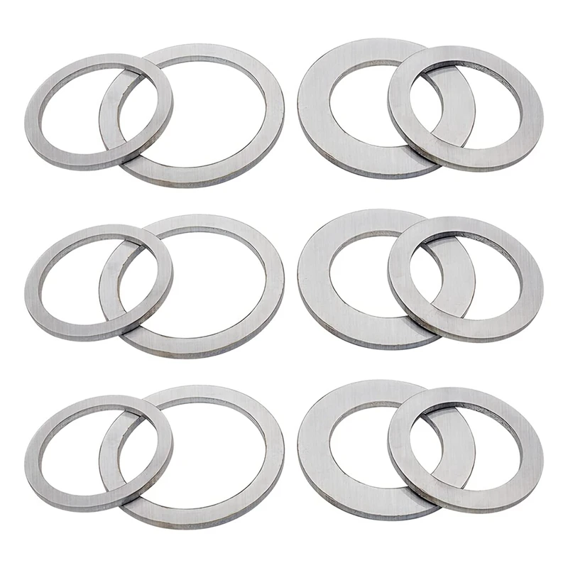 

Saw Blade Adapter Ring Set Saw Blade Bushing Angle Grinder Inner Aperture Conversion Gasket Silver Metal (12/Pack)