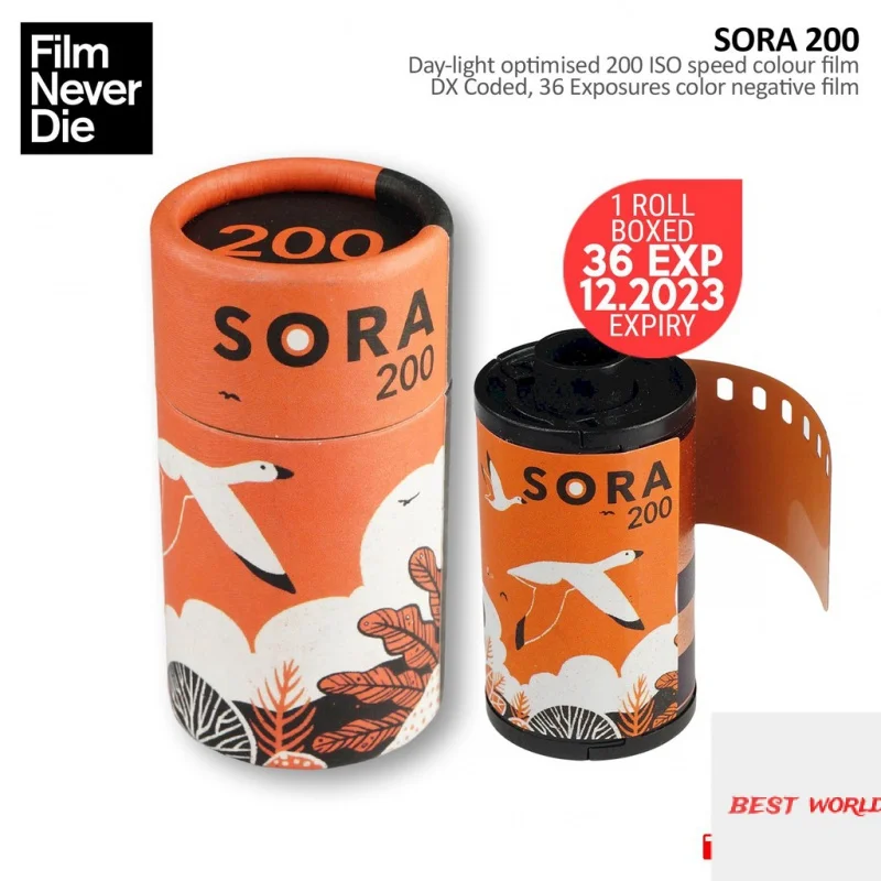 

FilmNeverDie SORA 200 Color Negative Film 135 35mm C41 Process Limited MVP CAMERA