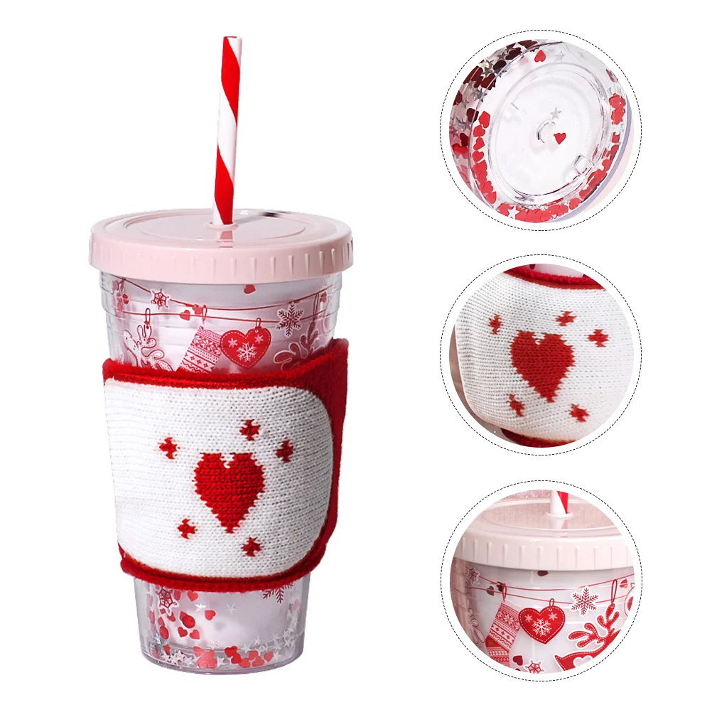 

Cup Christmas Cups Straw Drinkingbeveragemugs Water Coffee Anti Guard Hand Drinksupplies Home Scaldingkids Tablewares Holiday