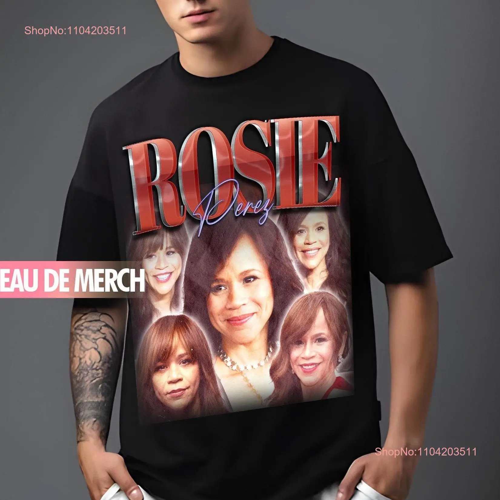 Футболки ROSIE PEREZ винтажная футболка 90-х годов ретро-товары Homage Fans длинные или