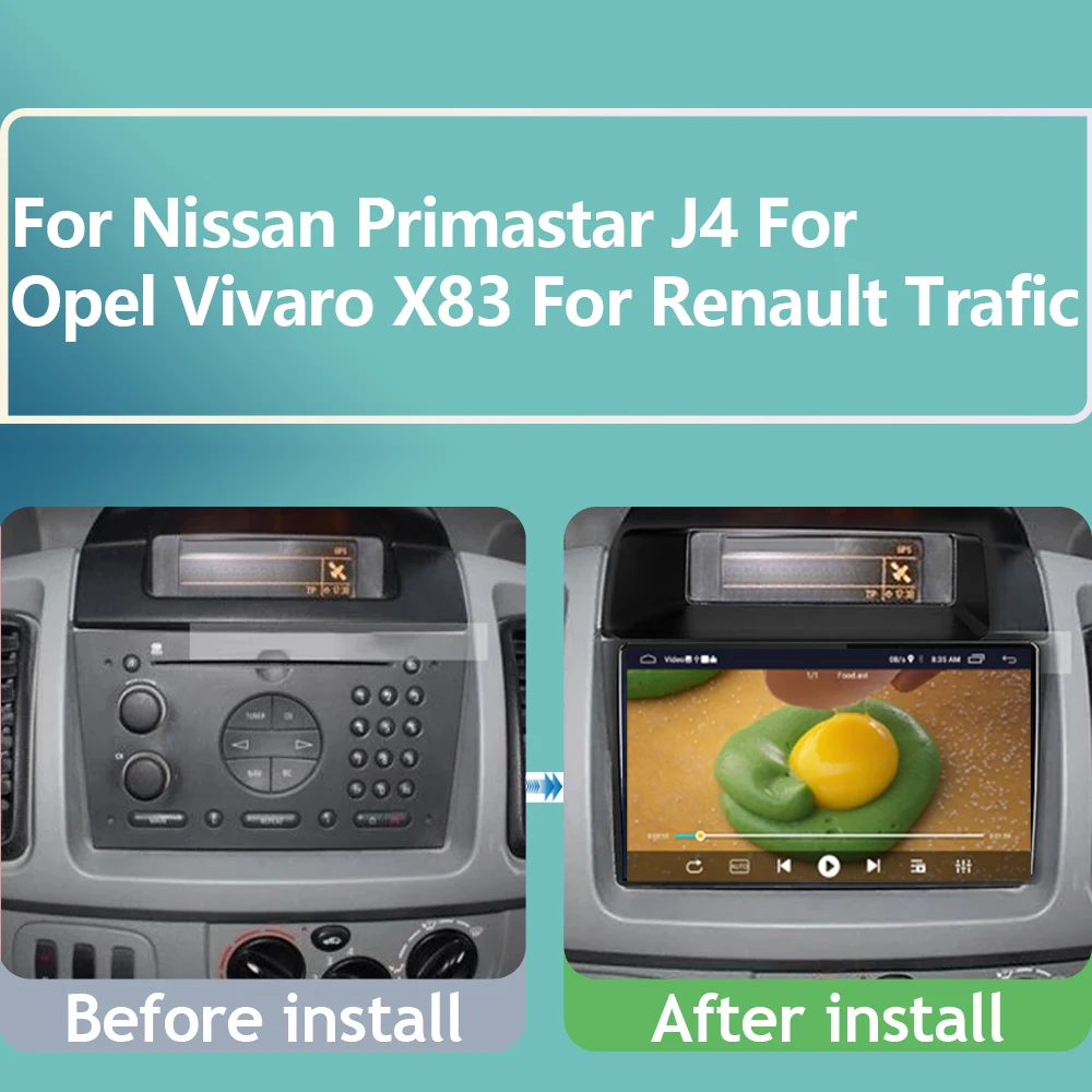 Автомобильный 7-дюймовый экран для Nissan Primastar J4 Opel Vivaro X83 Renault Trafic 2 II DSP Andorid 4G Bluetooth 2DIN