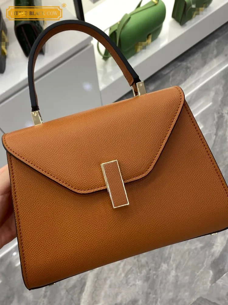 

Women Cow Split Leather Handbag Fashion Satchels Single Crossbody Messenger Bag Elegant Office Ladies Hasp Flap Shoulder Bags