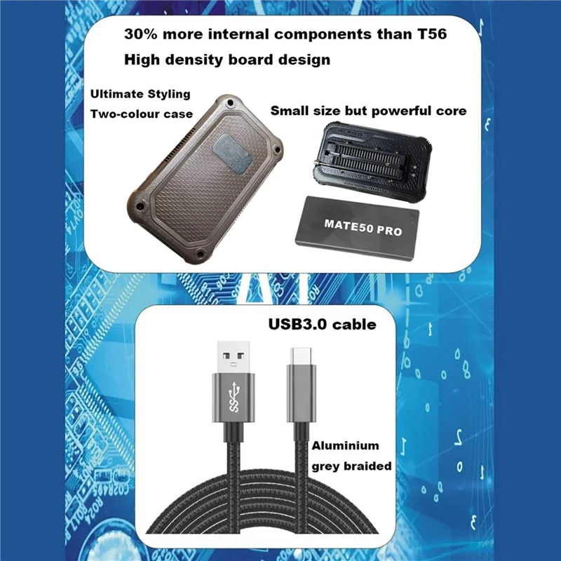 Фото ABMF-для Xgecu T76 USB3.0 программатор с поддержкой EEPROMNAND NOR EMMC BGA Minpro/TL866II/T56 Замена программатора IC-тестер №3