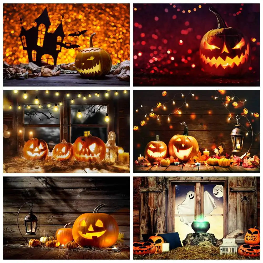 

Фон для фотосъемки на Хэллоуин Тыква фонарь окно баннер под заказ детский Декор фотосессия фоны фото реквизит