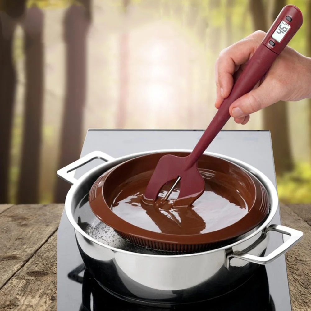 

Scraper Thermometer Digital Portable Baking Long Probe Electronic Food Barbecue Cooking Gadgets Silicone Kitchen Spatula Tools