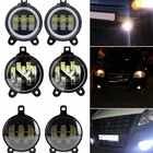 Круглсветодиодный Противотуманные фары 3,5 дюйма, белые дневные ходовые огни и желтый сигнал поворота, для lada Priora Niva Chevrolet Gazelle, России, автомобилей