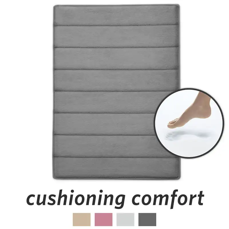 

CoreTex Memory Foam Bath Mat, 17" x 24", Dark Gray