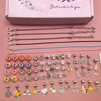unicorn charm bracelet necklaces jewelry making kit with unicorn gift boxbag suitable for girls women birthday christmas gift