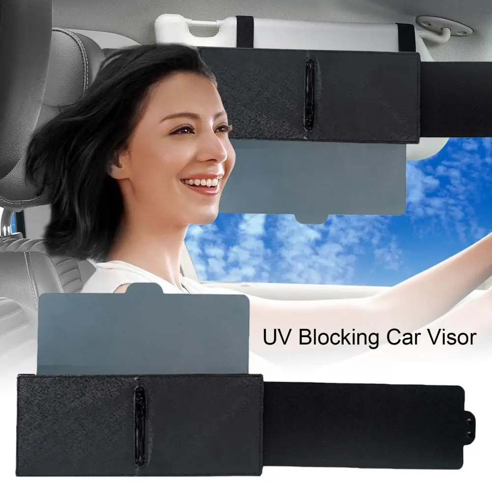 

Polarizing Film Sun Visor Enhanced Car Visor Extender Polarized Anti-glare Windshield Sun Cover with Adjustable Side for Vehicle
